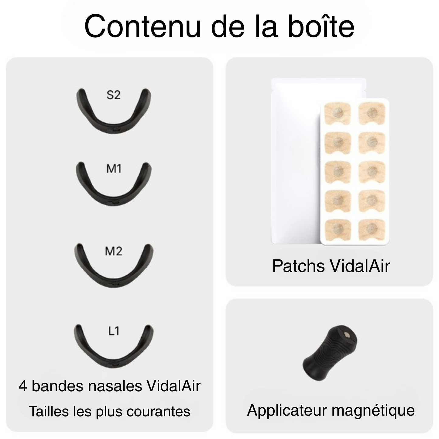 Kit de Bandes Nasales Magnétiques